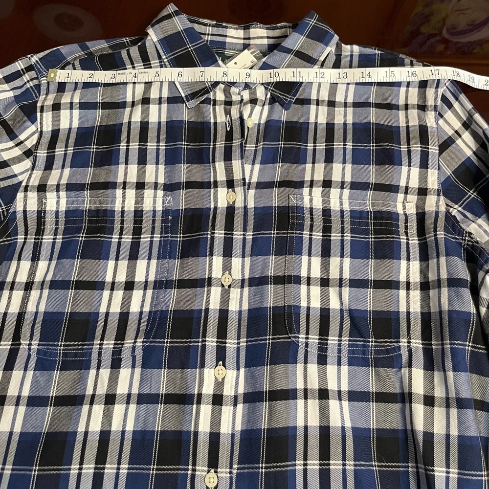 Woman’s shirt blouse blue plaid Ralph Lauren XXL NWT - Picture 8 of 9